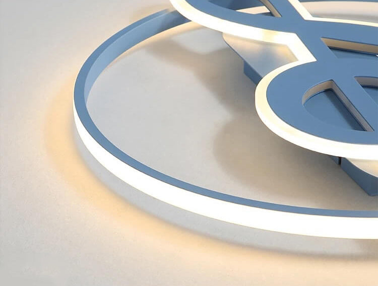 Music Note LED Flush Mount Ceiling Light