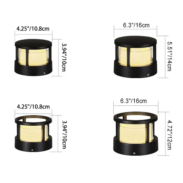 Modern Waterproof LED Outdoor Pillar Light