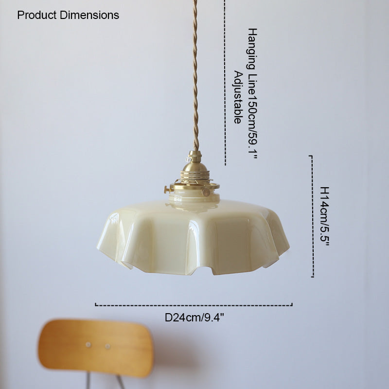 Florale Retro Glass Flower Pendant Light