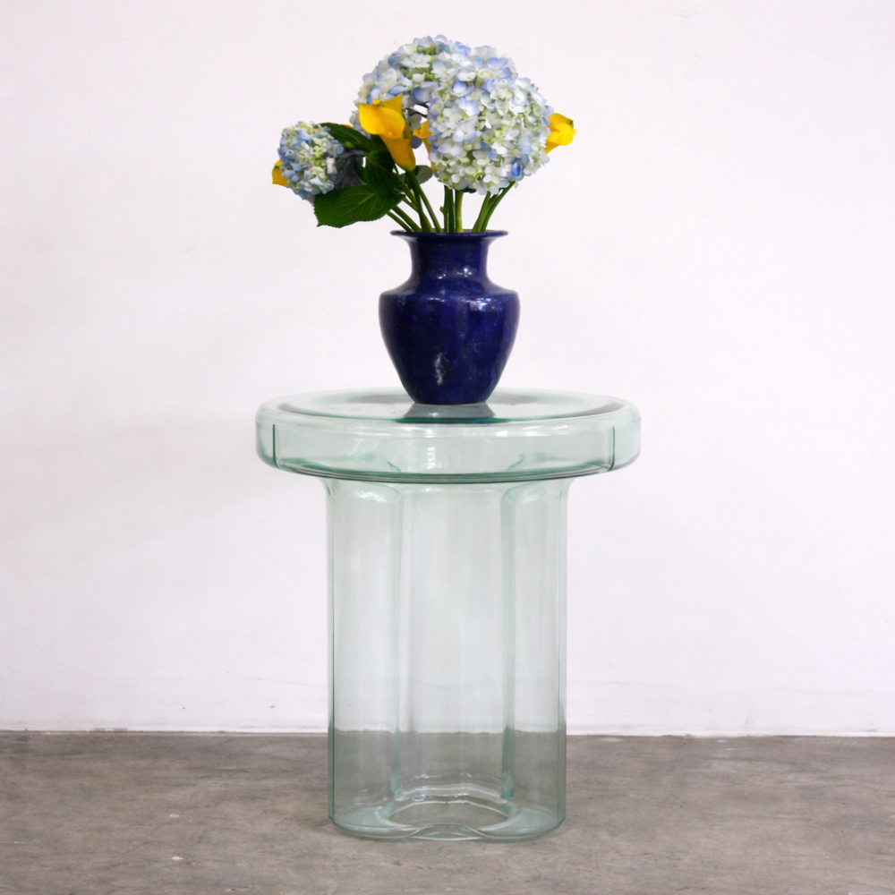 Handcrafted Glass Accent Table