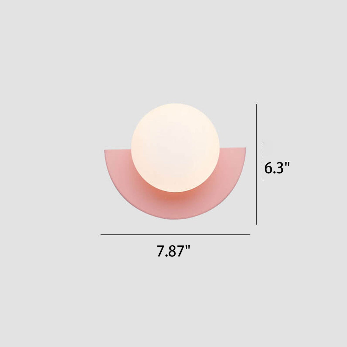 Modern Colorful Globe Wall Lamp with Semi-Circle Accent