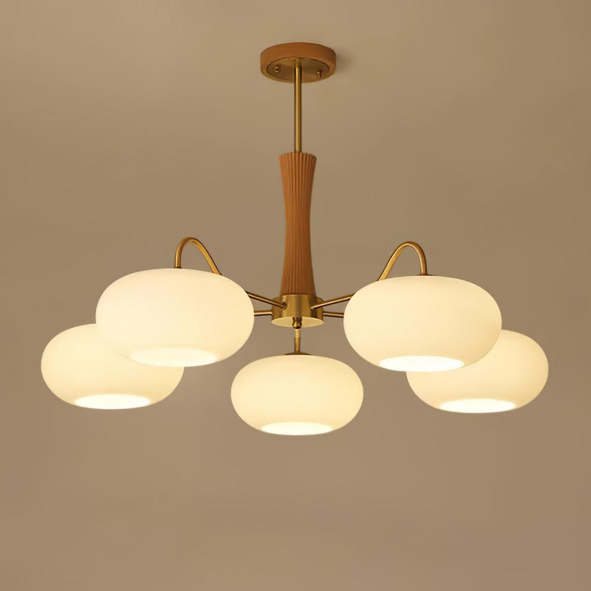 Wooden Brass Chandelier