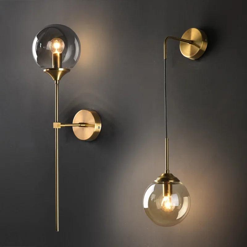 Glasora Nordic Glass Globe Wall Light