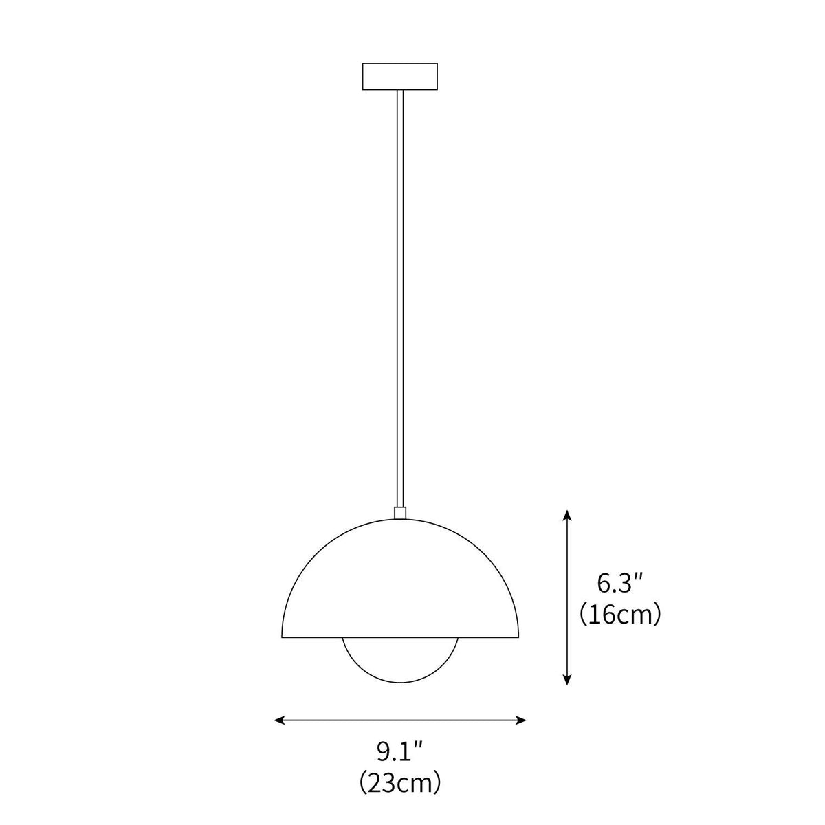 Modern Dome Flowerpot Pendant Light
