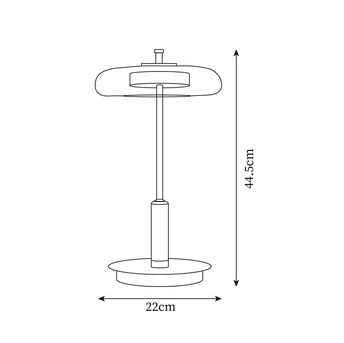 Modern Glass & Brass LED Table Lamp