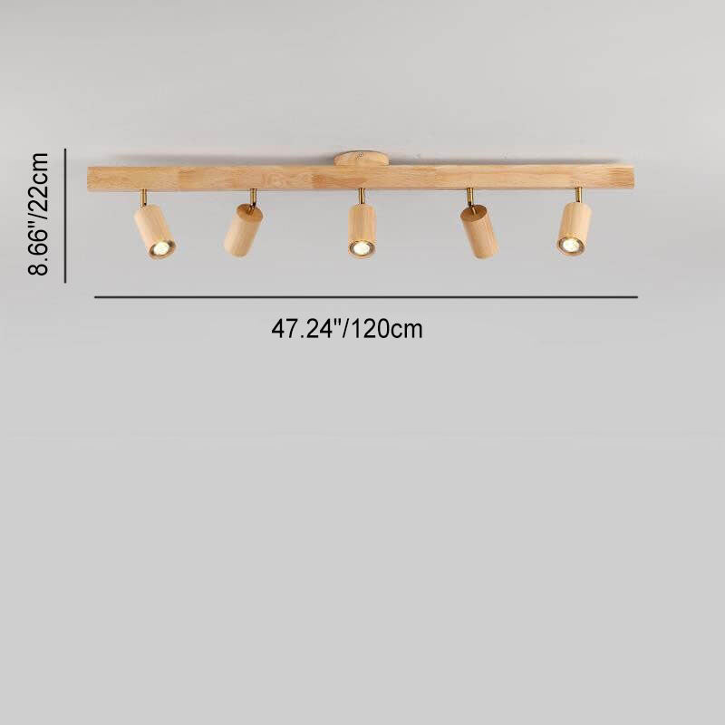 Minimalist Wooden Adjustable Spotlight Ceiling Light