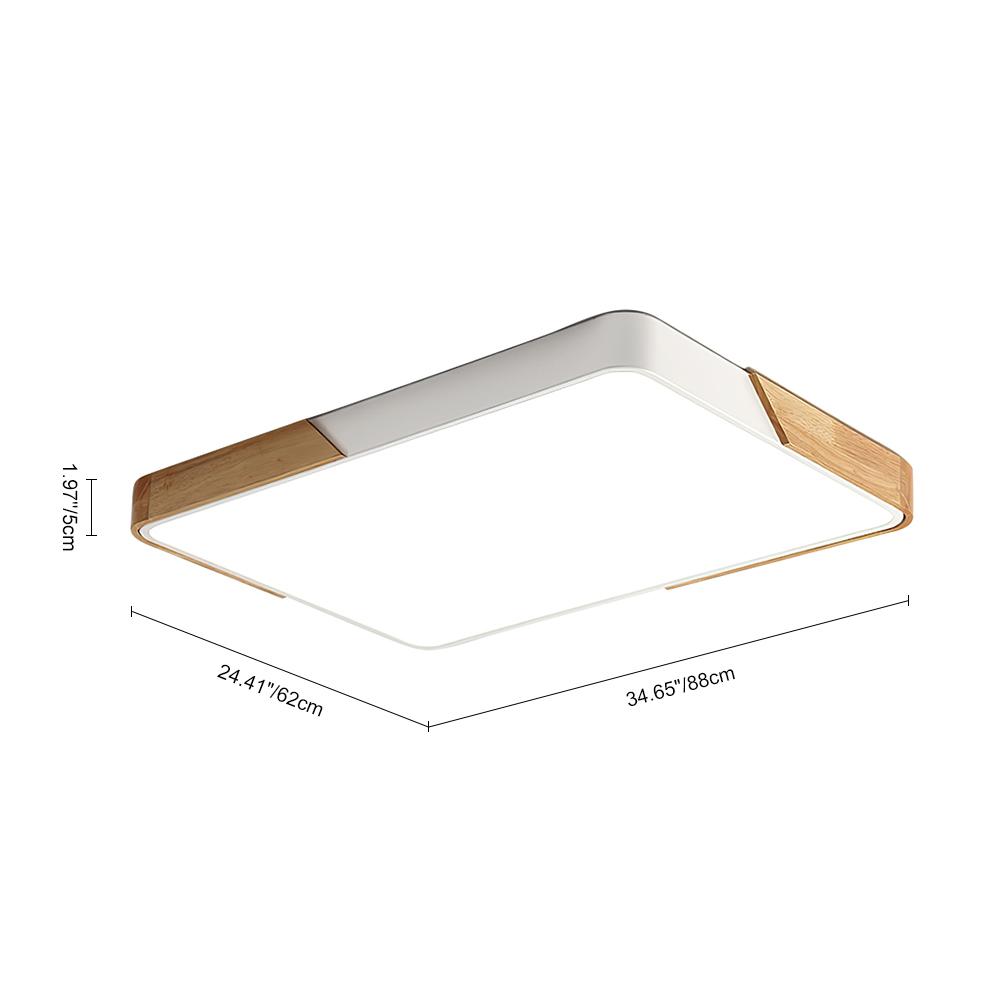 Oakline Wood Rectangle LED Ceiling Light