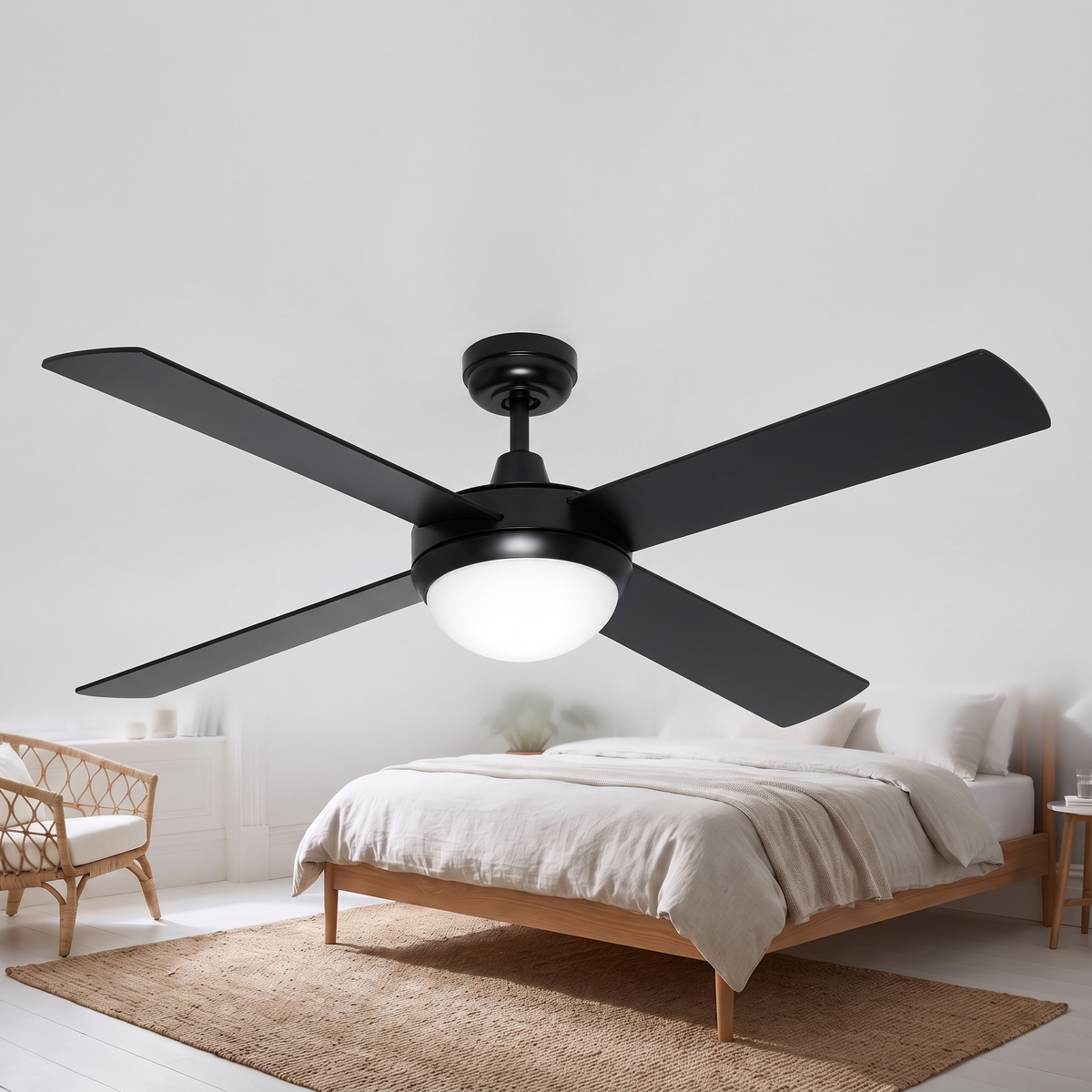 Caprice 52" AC Ceiling Fan with LED Light – studio product shot