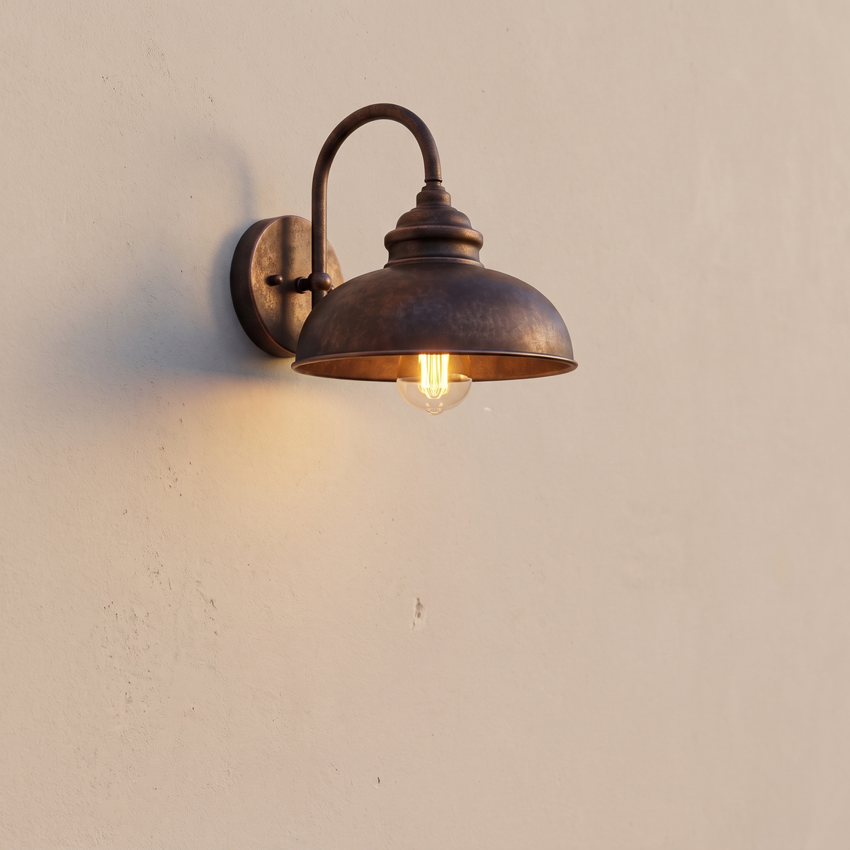 Whitby Dome Exterior Wall Light – side profile