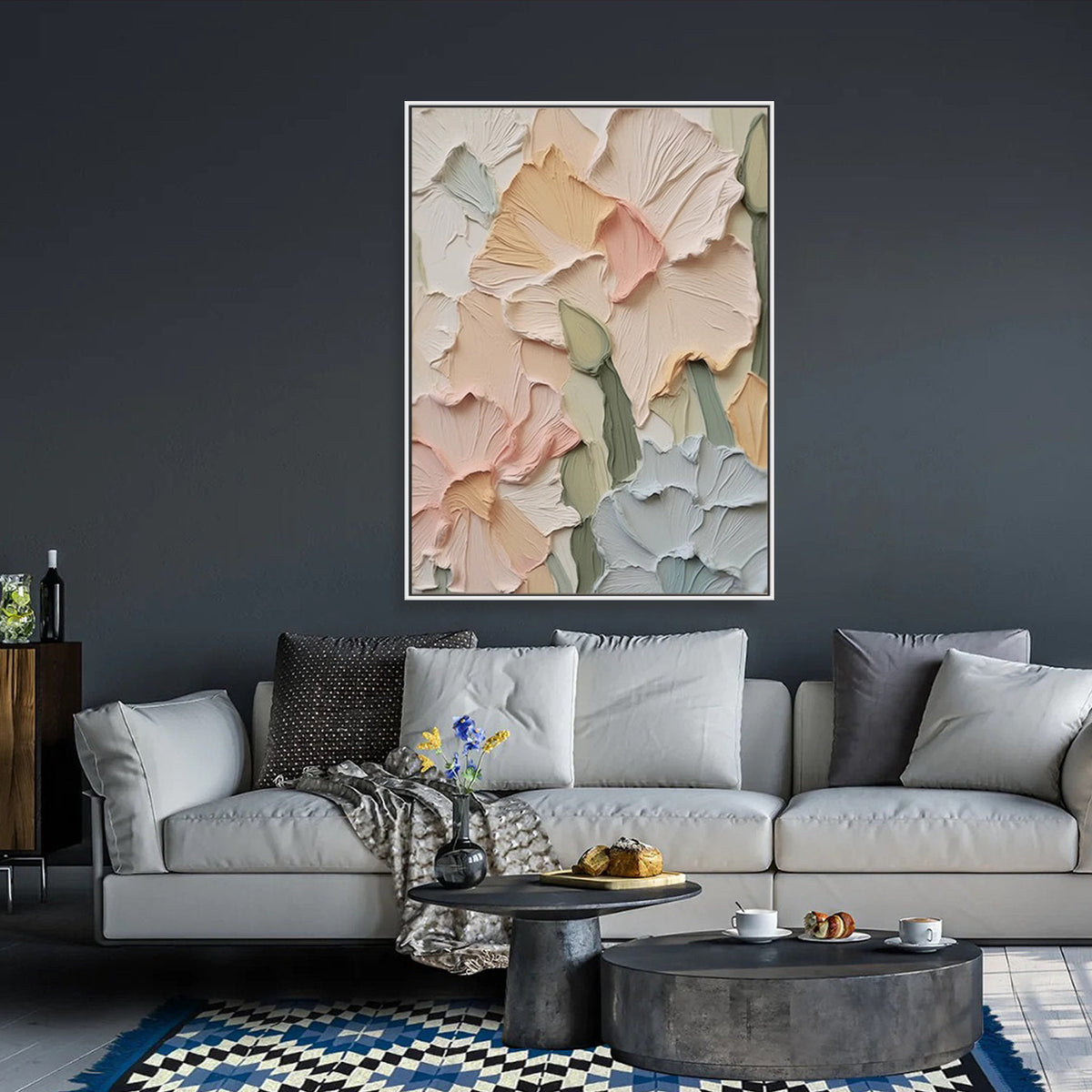 Elegant Floral Canvas Painting