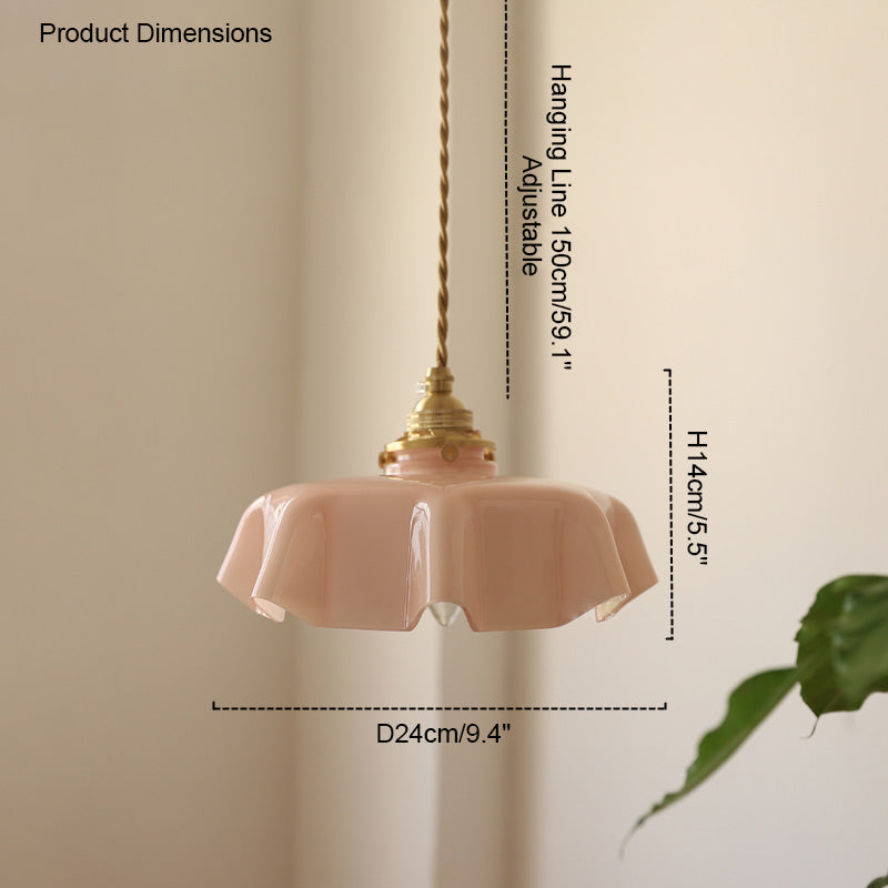 Florale Retro Glass Flower Pendant Light