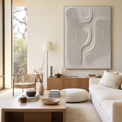 Beige Wave Texture Painting