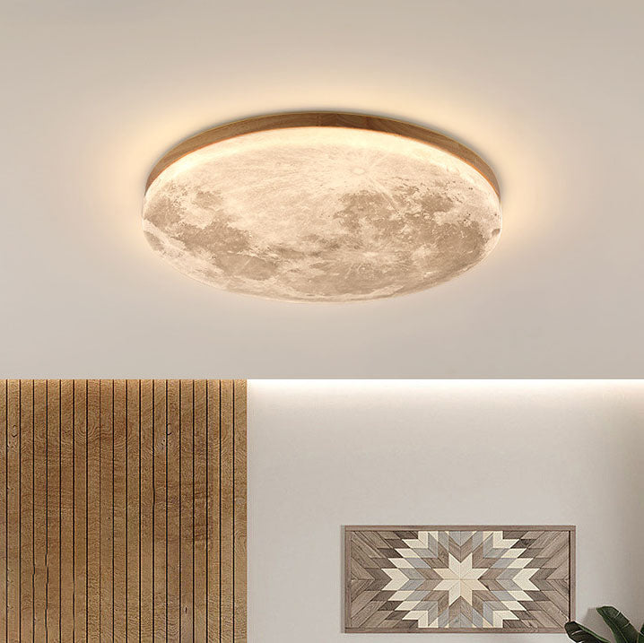 Nordic Minimalist Moon LED Flush Mount Ceiling Light
