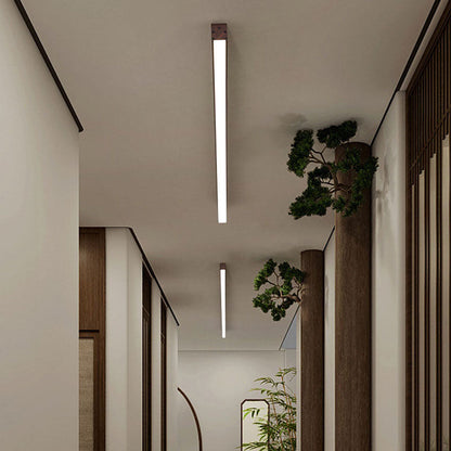 Modern Wood Linear LED Ceiling Light