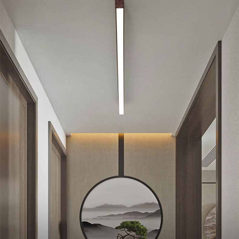 Modern Wood Linear LED Ceiling Light