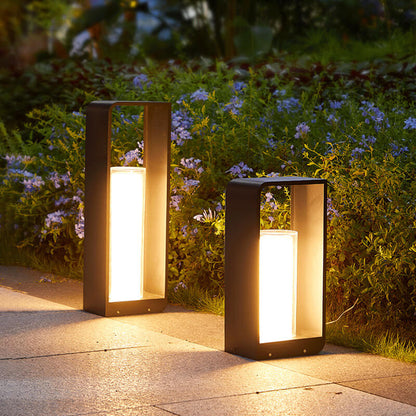 Modern Outdoor LED Frame Lantern Light