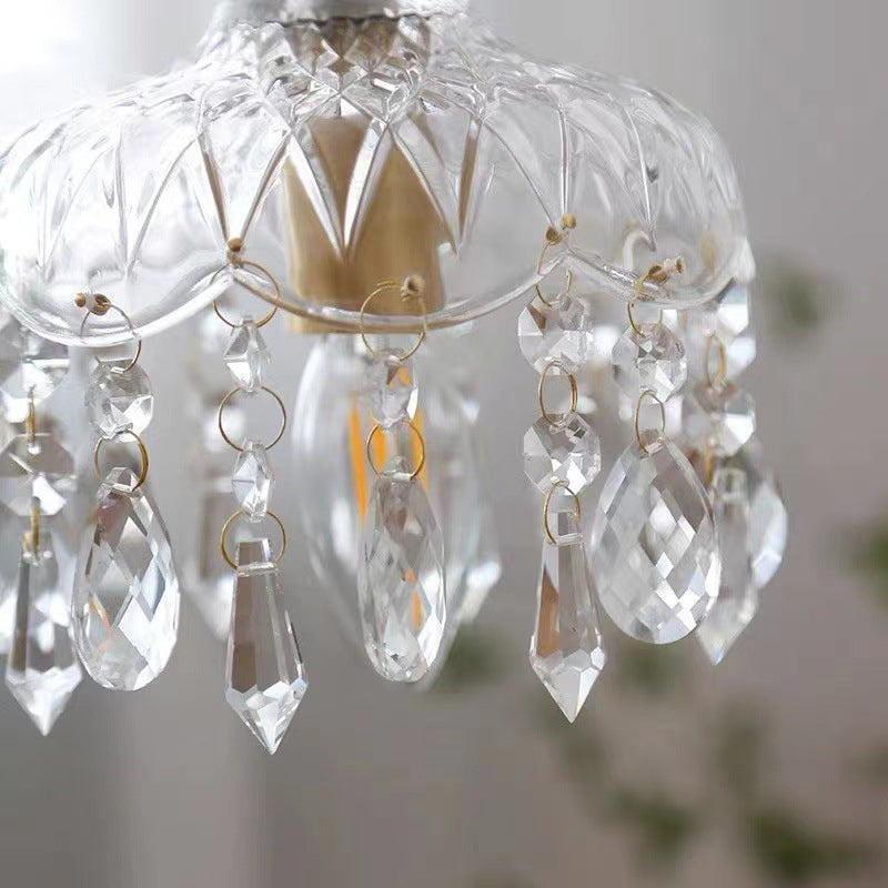 Vintage Crystal Fringe Pendant Light