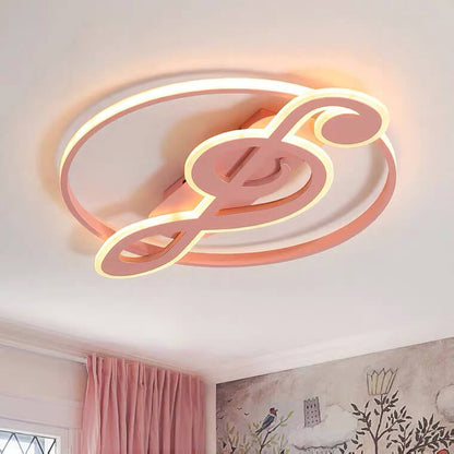 Music Note LED Flush Mount Ceiling Light
