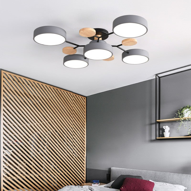 Scandinavian Modern Multi-Light LED Semi-Flush Ceiling Light