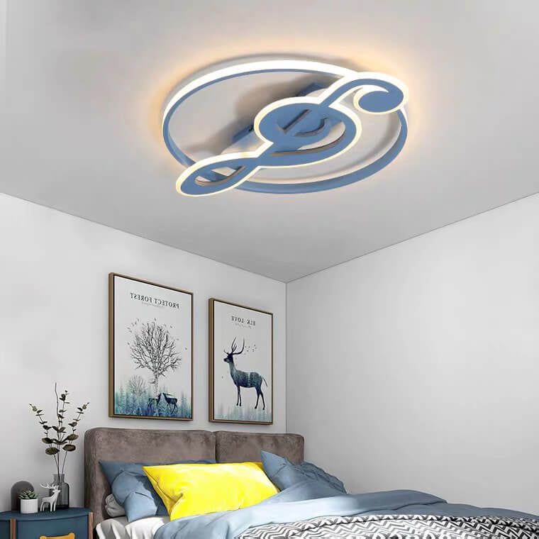 Music Note LED Flush Mount Ceiling Light