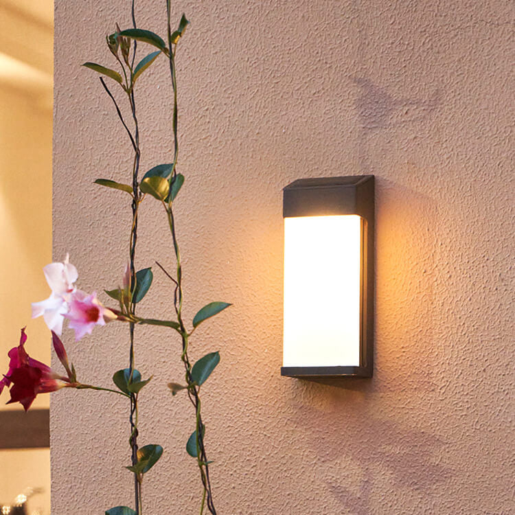 Solar Frosted Glass Outdoor Wall Light