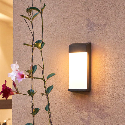 Solar Frosted Glass Outdoor Wall Light