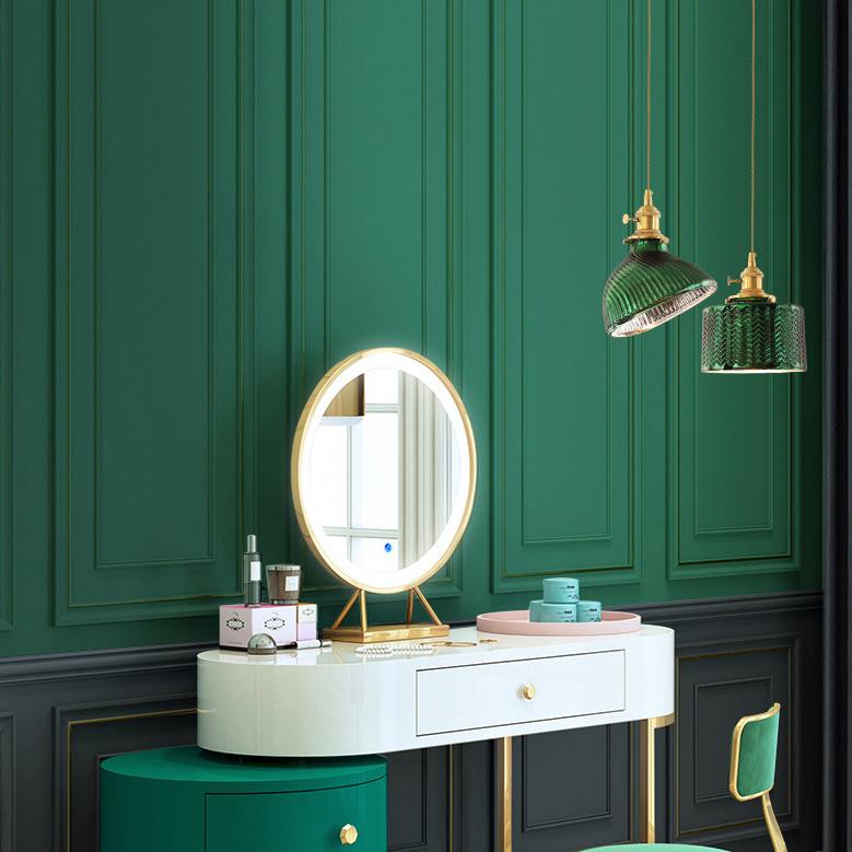 Modern Green Glass Double Pendant Ceiling Light
