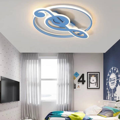 Music Note LED Flush Mount Ceiling Light