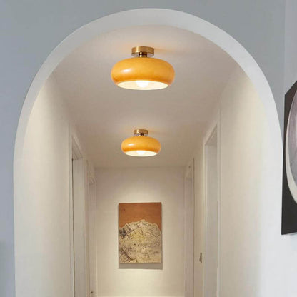 Modern Retro Amber Glass Ceiling Light