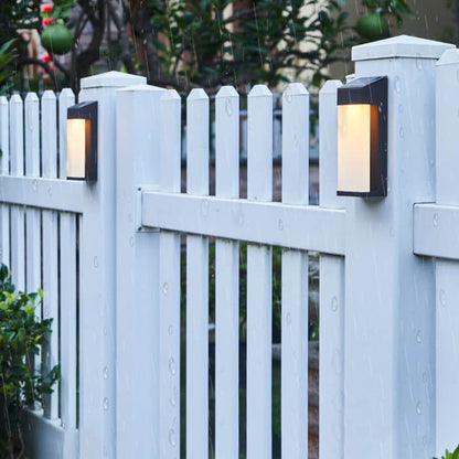 Solar Frosted Glass Outdoor Wall Light