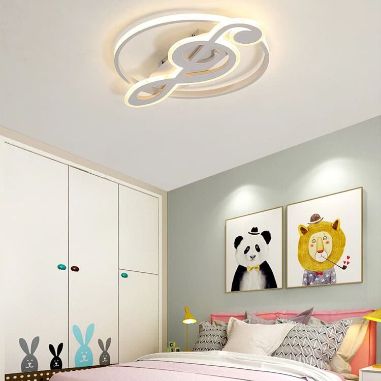 Music Note LED Flush Mount Ceiling Light