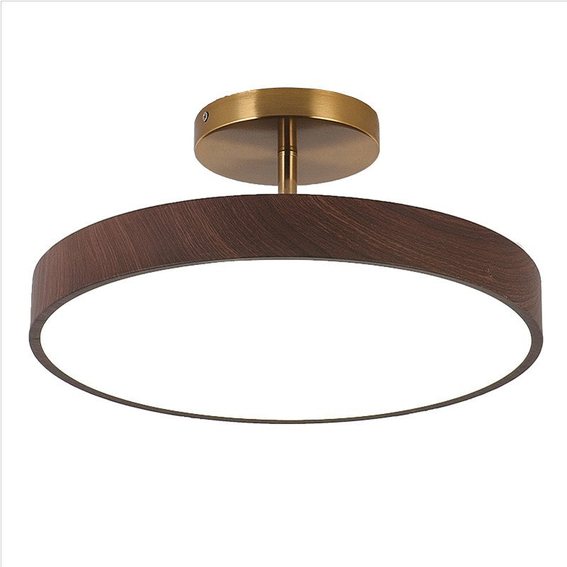 Modern Wood Grain Round LED Ceiling Light