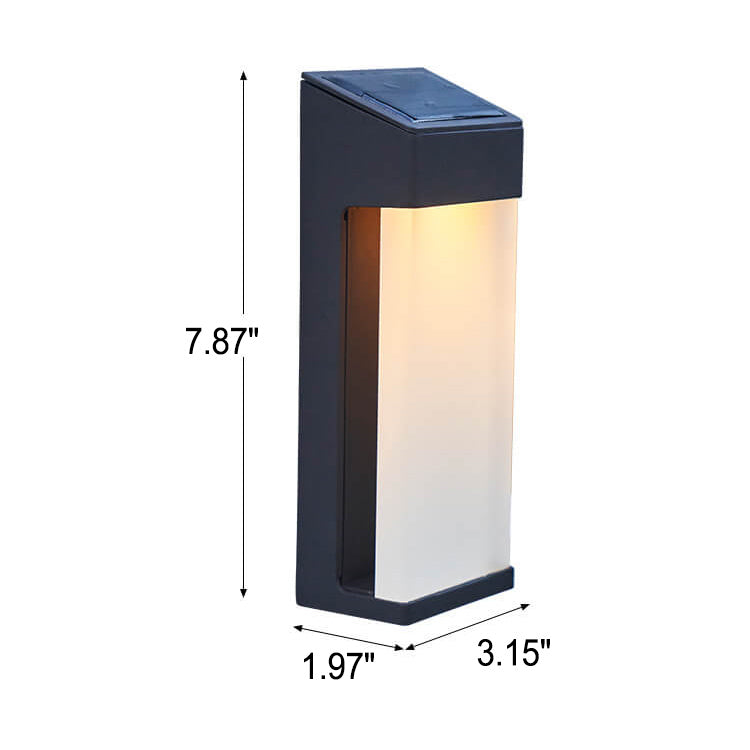 Solar Frosted Glass Outdoor Wall Light