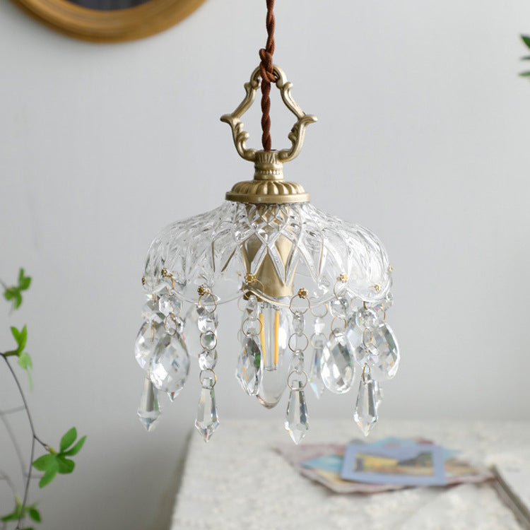 Vintage Crystal Fringe Pendant Light