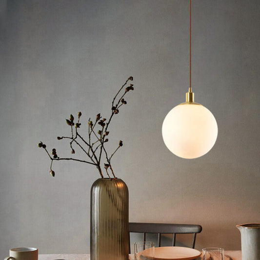 Minimalist Frosted Globe Pendant Light