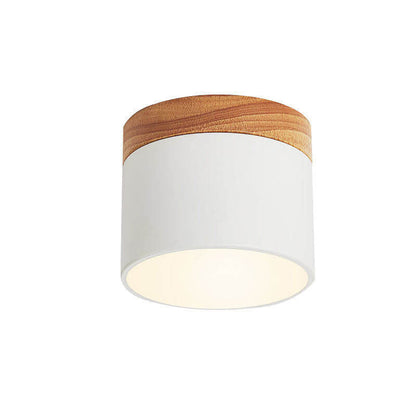 Modern Nordic Wood Accent LED Ceiling Light