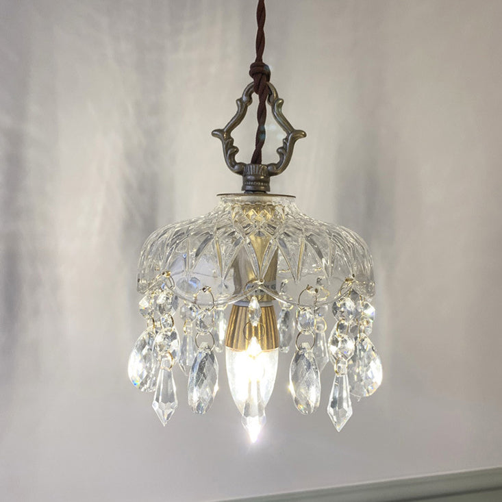 Vintage Crystal Fringe Pendant Light