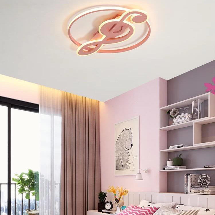Music Note LED Flush Mount Ceiling Light