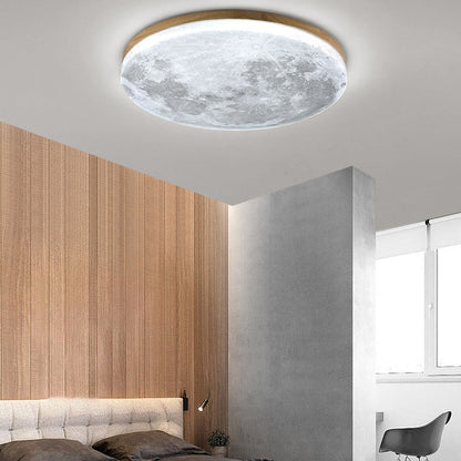Nordic Minimalist Moon LED Flush Mount Ceiling Light