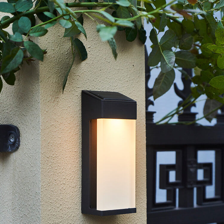 Solar Frosted Glass Outdoor Wall Light