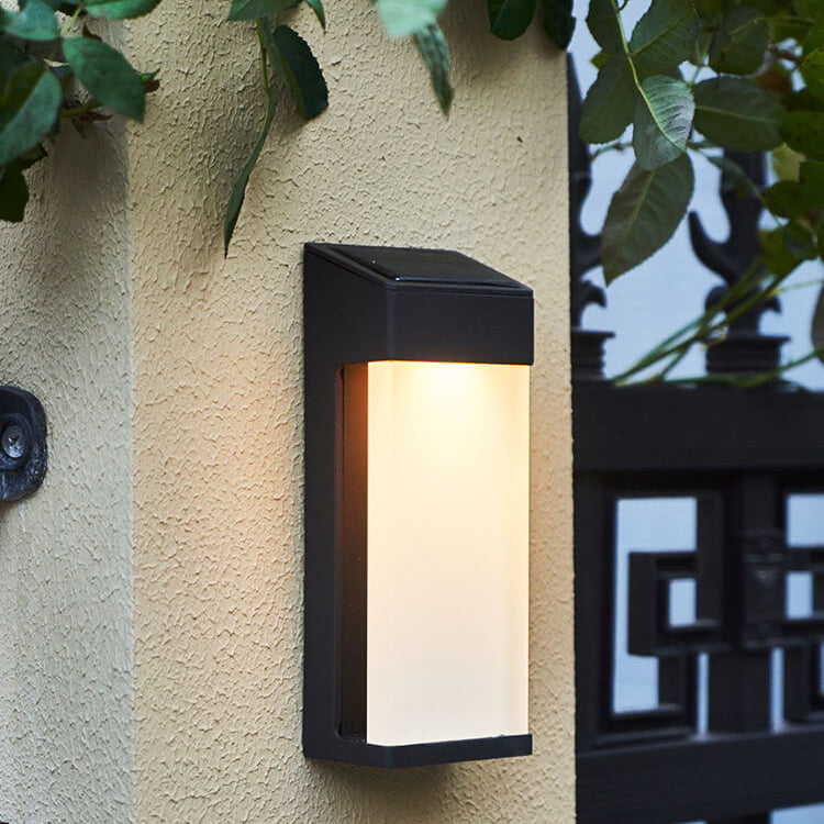 Solar Frosted Glass Outdoor Wall Light