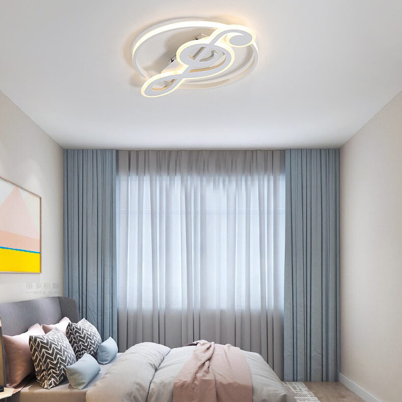 Music Note LED Flush Mount Ceiling Light
