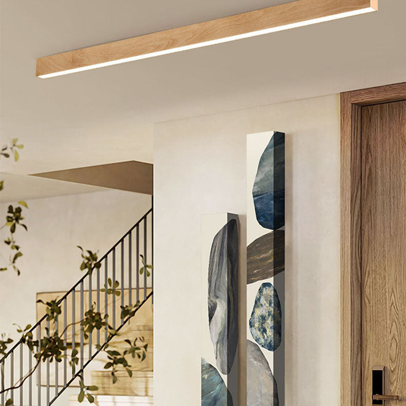 Modern Wood Linear LED Ceiling Light