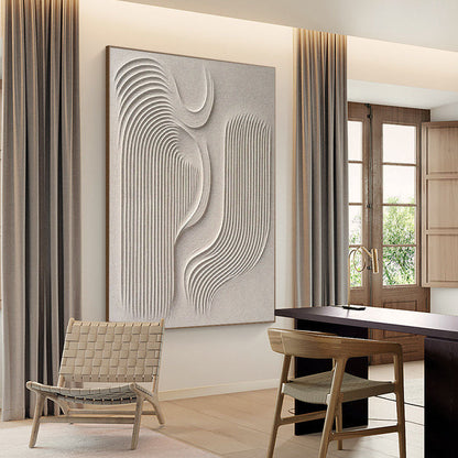 Beige Wave Texture Painting