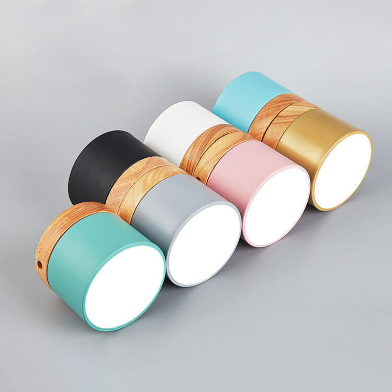 Modern Nordic Wood Accent LED Ceiling Light