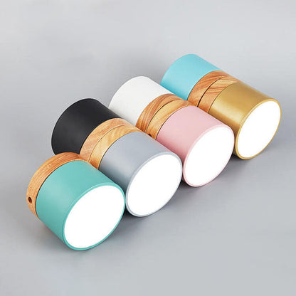 Modern Nordic Wood Accent LED Ceiling Light