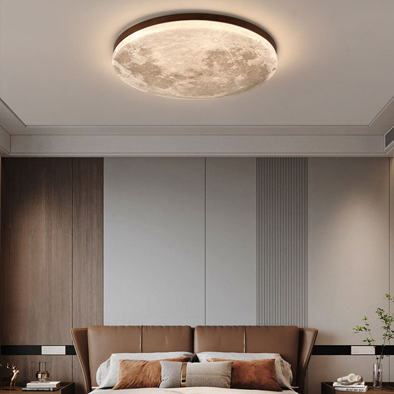 Nordic Minimalist Moon LED Flush Mount Ceiling Light