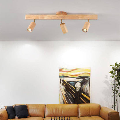 Minimalist Wooden Adjustable Spotlight Ceiling Light