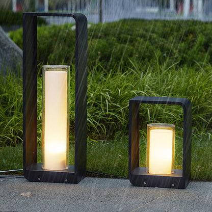 Modern Outdoor LED Frame Lantern Light
