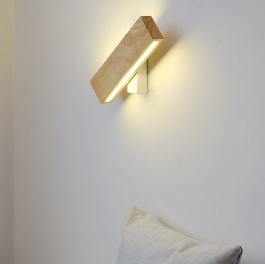Rotatable Wooden LED Wall Light